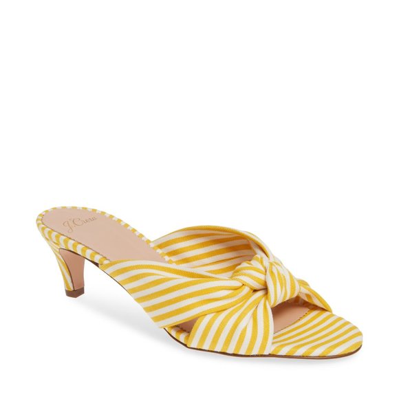 J. Crew Shoes - J. CREW Stripe Knotted Kitten Heel Sandals